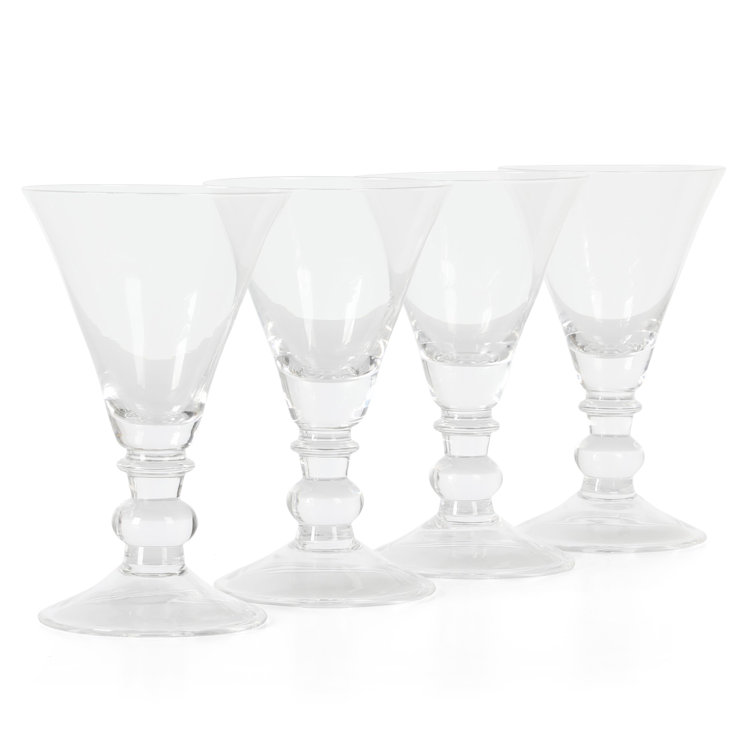 Crispa 10 Oz Clear Handmade Martini Glass Set of 4