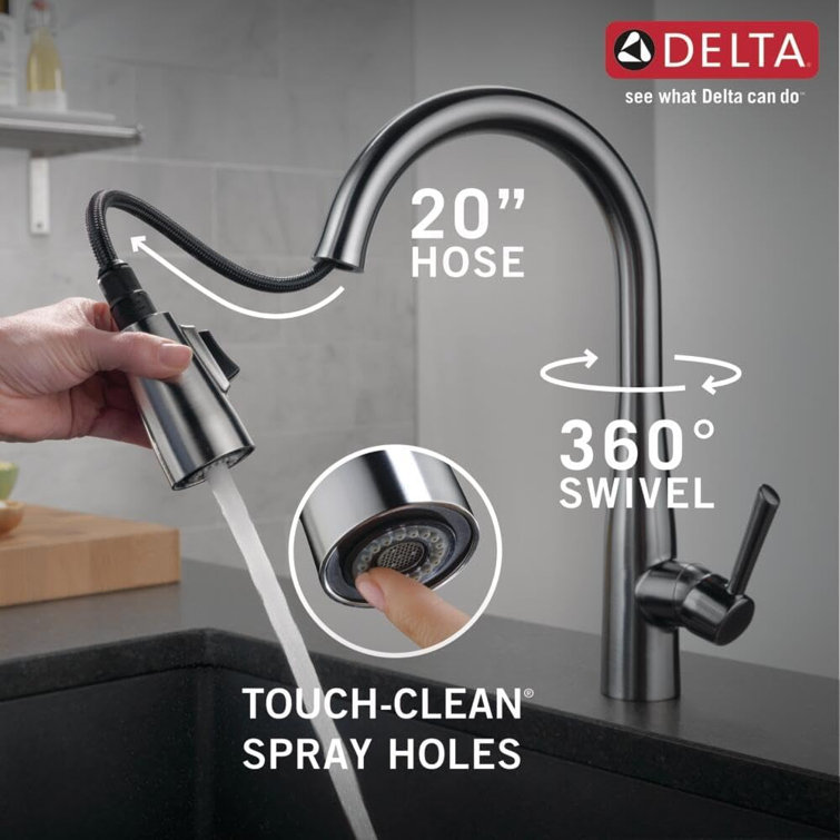 Stainless Steel Pull-Down Kitchen Faucet with Touch Technology