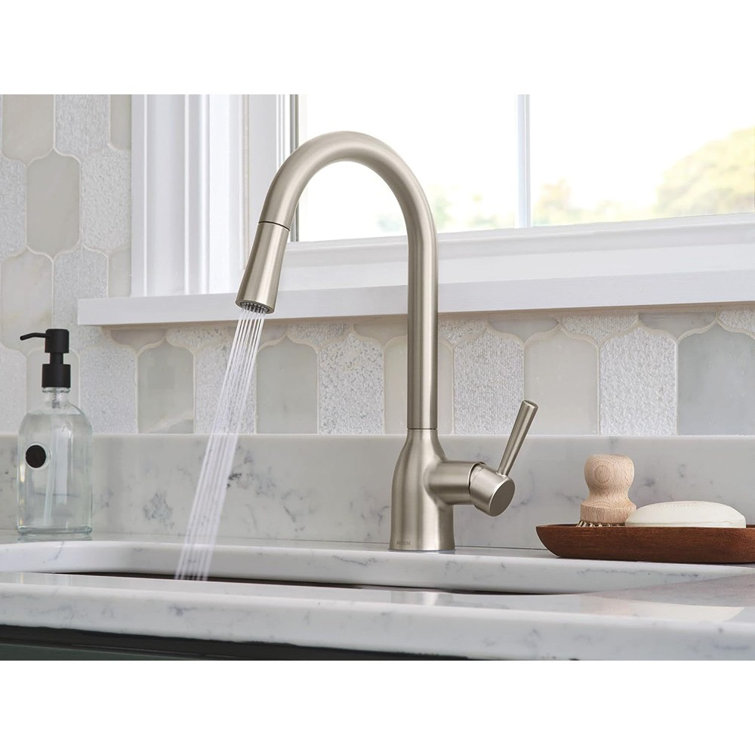 Adler Stainless Steel Pull-Down Kitchen Faucet with Spray