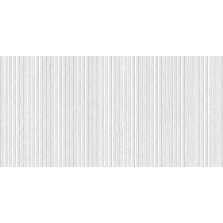 Marqueterie White 24" x 48" Porcelain Wood Look Tile