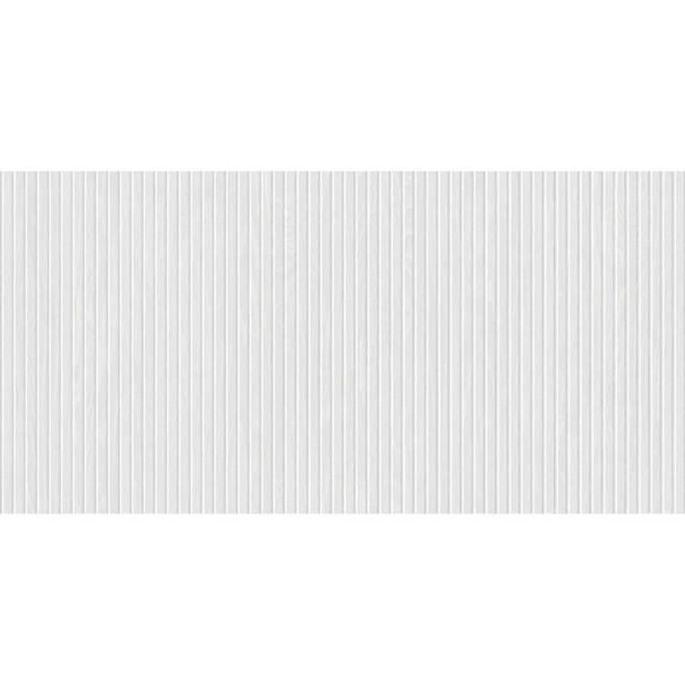 Marqueterie White 24" x 48" Porcelain Wood Look Tile
