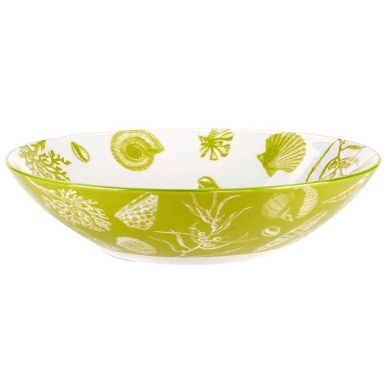 Seaside Multicolor Ceramic Soup and Pasta Bowls, Set of 6