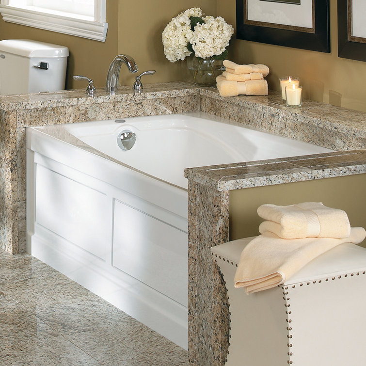 Cetra 60" x 36" White Acrylic Alcove Whirlpool Bathtub