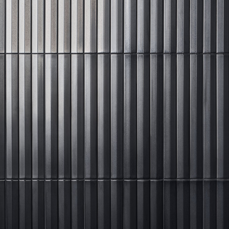 Apex 5" x 16" Gray 3D Polished Porcelain Wall Tile