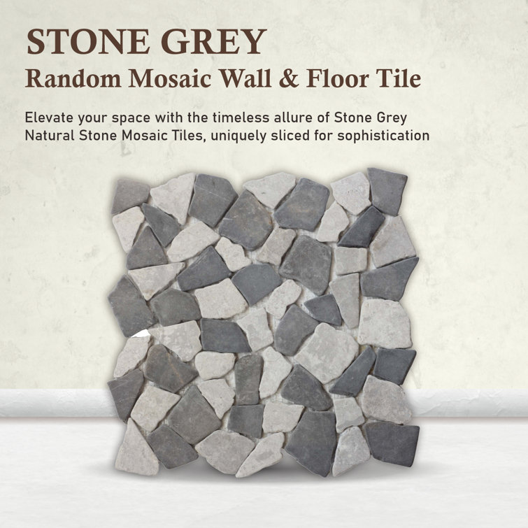 Stone Gray Natural Marble Mosaic Tile for Kitchen and Bathroom
