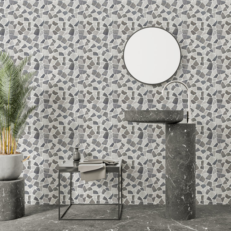 Stone Gray Natural Marble Mosaic Tile for Kitchen and Bathroom