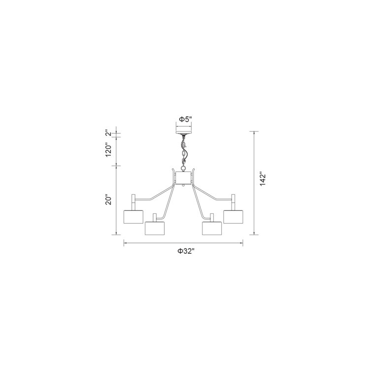Matte Black and Satin Gold 12-Light Metal Chandelier