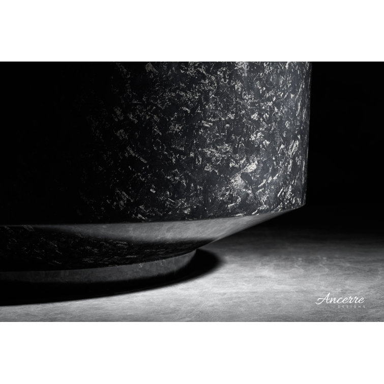 Coesistere 71'' Black Forged Carbon Fiber Freestanding Bathtub
