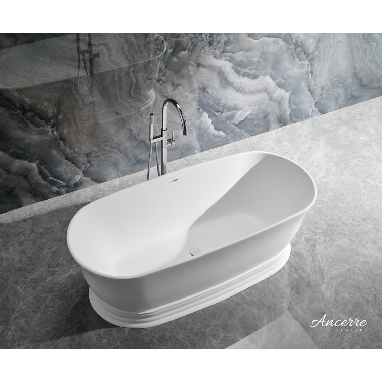 Heritage 70.9'' Matte White Acrylic Freestanding Bathtub