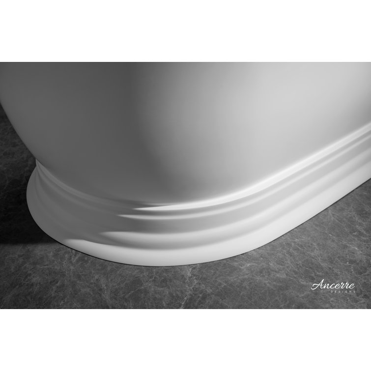 Heritage 70.9'' Matte White Acrylic Freestanding Bathtub
