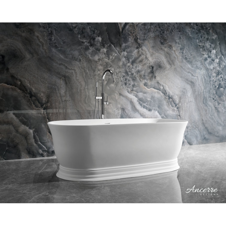Heritage 70.9'' Matte White Acrylic Freestanding Bathtub