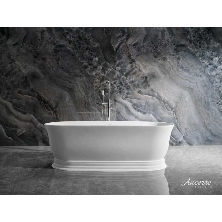 Heritage 70.9'' Matte White Acrylic Freestanding Bathtub