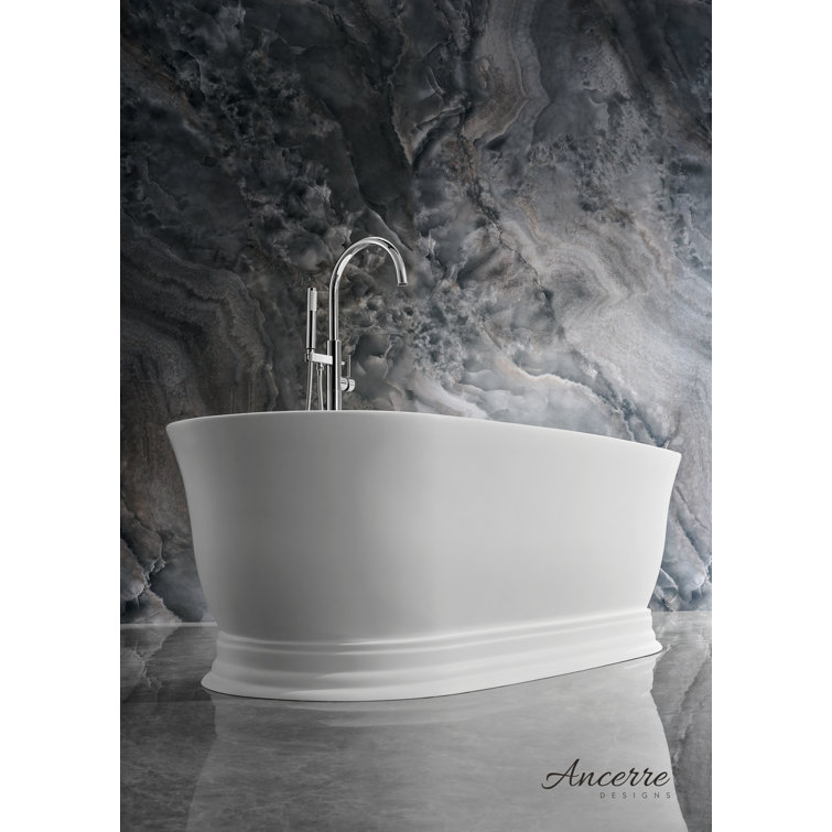 Heritage 70.9'' Matte White Acrylic Freestanding Bathtub