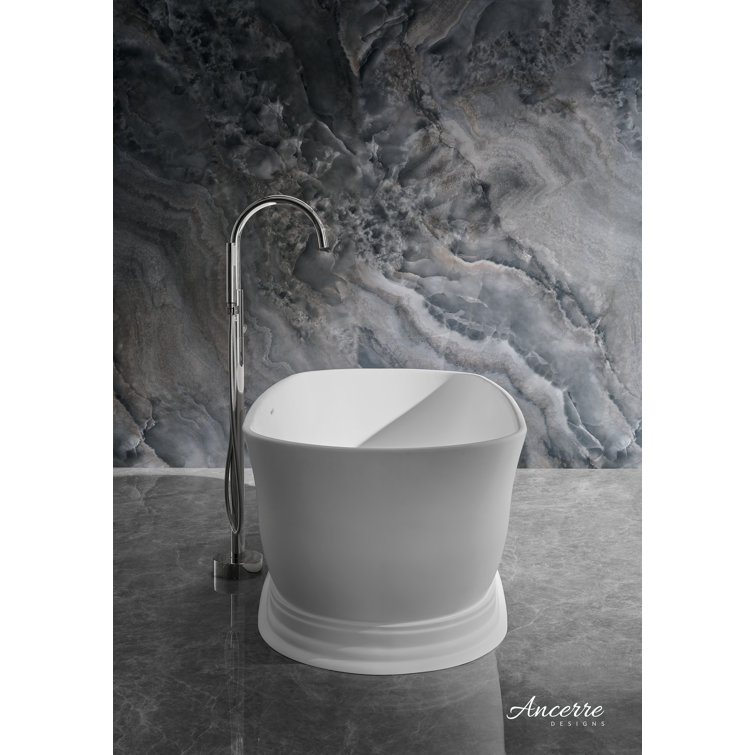 Heritage 70.9'' Matte White Acrylic Freestanding Bathtub
