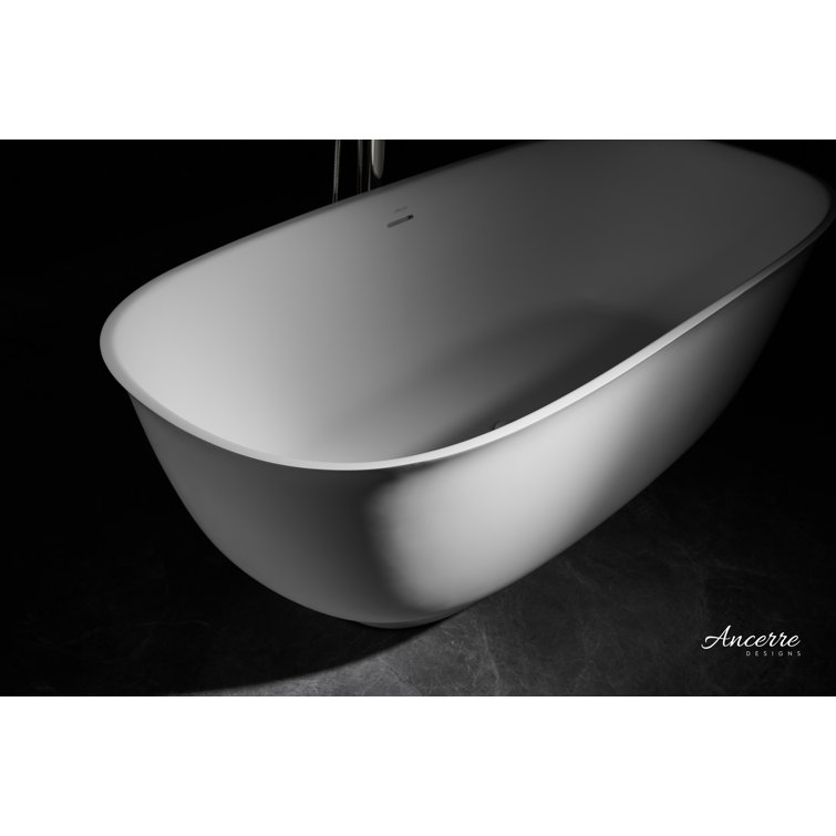 Fiore 67'' Matte White Acrylic Freestanding Bathtub
