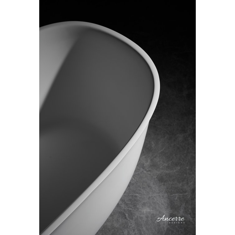 Fiore 67'' Matte White Acrylic Freestanding Bathtub
