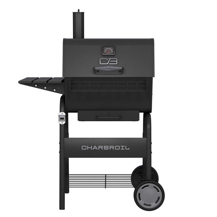 Charbroil C-Line 665 Black Stainless Steel Charcoal Grill with Smoker