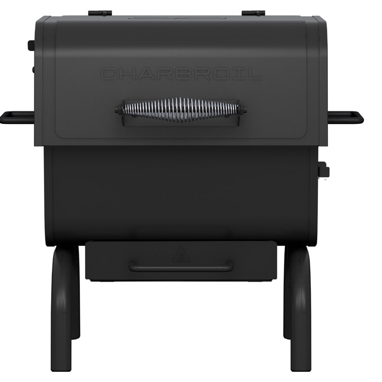 Charcoal Black Portable Tabletop Grill with Smoker