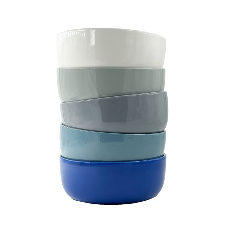 White Ceramic Microwave and Dishwasher Safe Salad Bowl