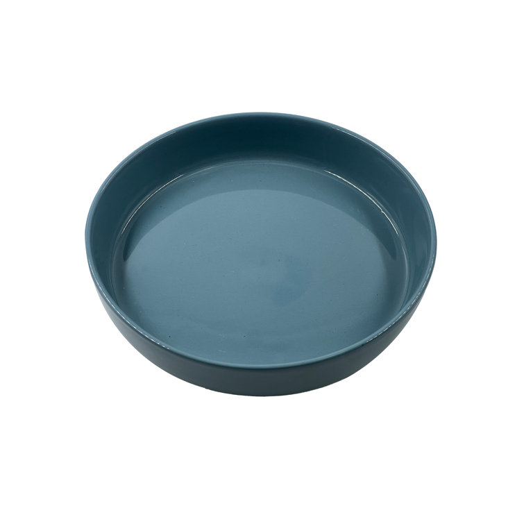 Reims Blue and Green Ceramic Microwave Safe Salad Bowl