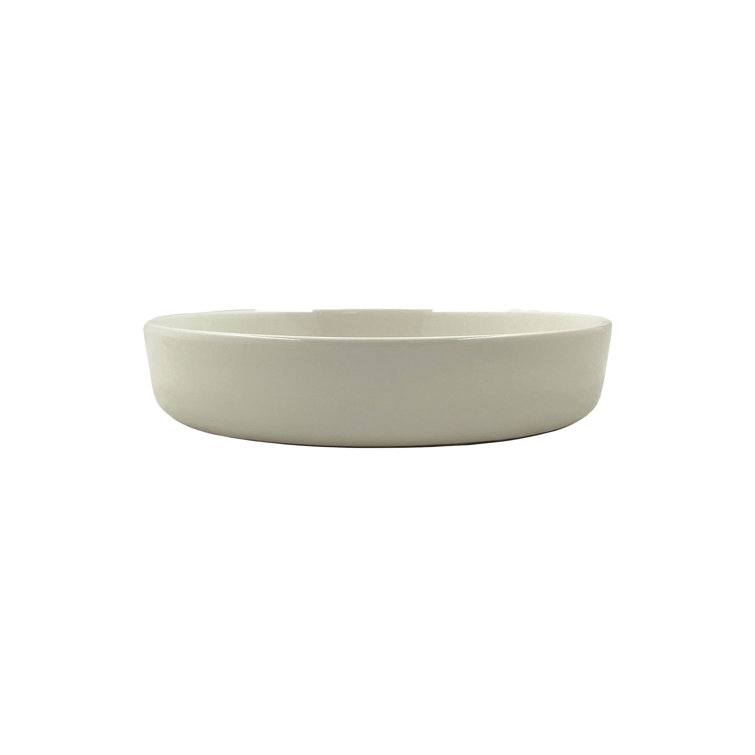 White Ceramic Microwave and Dishwasher Safe Salad Bowl
