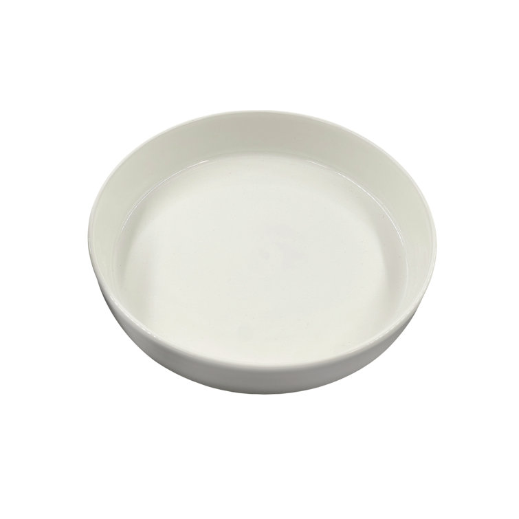 White Ceramic Microwave and Dishwasher Safe Salad Bowl