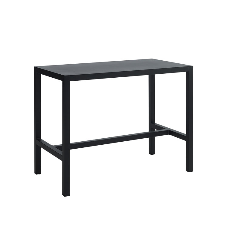 Armando Black Aluminum Rectangular Bar Table
