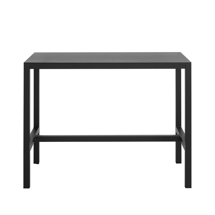 Armando Black Aluminum Rectangular Bar Table