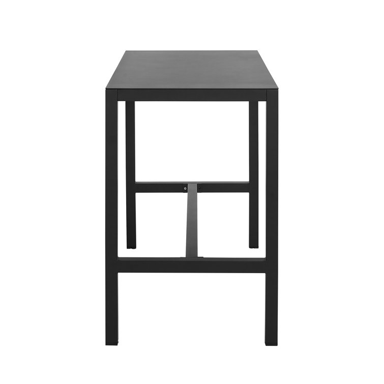 Armando Black Aluminum Rectangular Bar Table