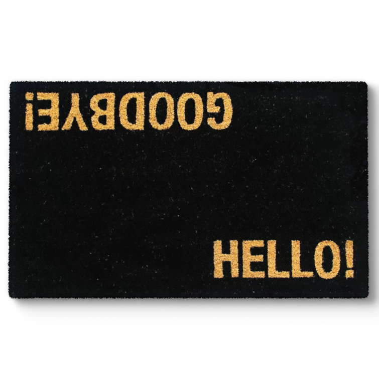 Hemmings Hello/Goodbye Coir Non-Slip Outdoor Doormat