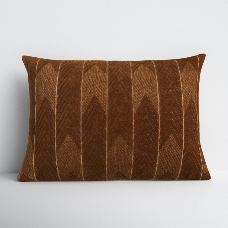 Floretta Embroidered Cotton Lumbar Throw Pillow