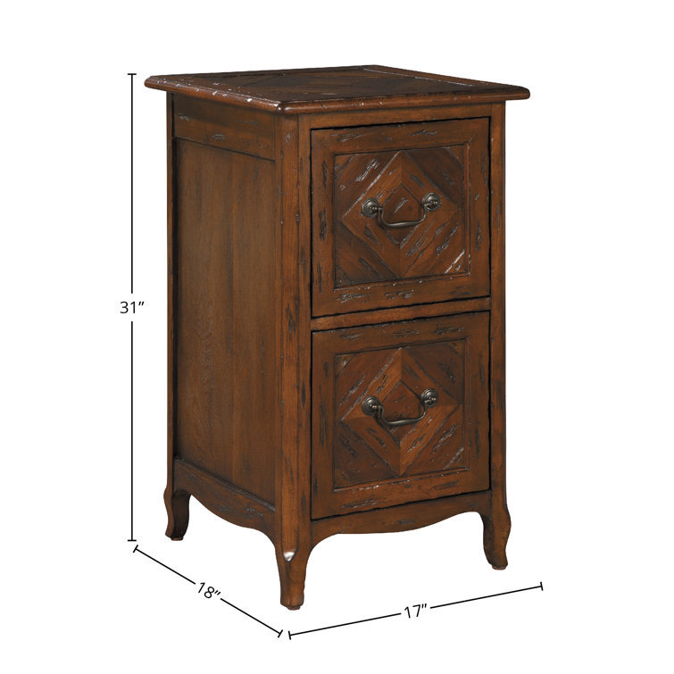 Hekman Cognac 2-Drawer Fire Resistant Legal Size File Cabinet