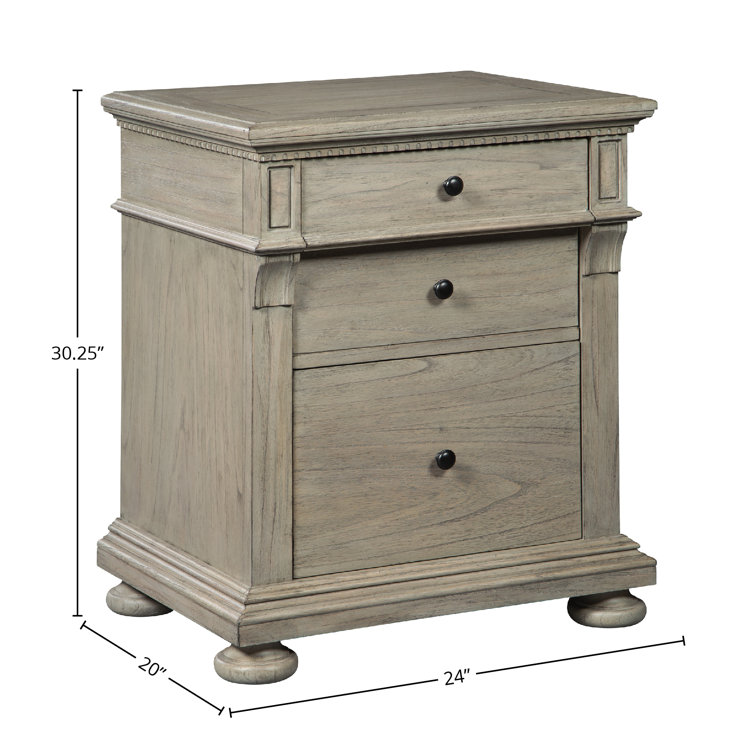 Driftwood Brown 2-Drawer Legal Size File Cabinet