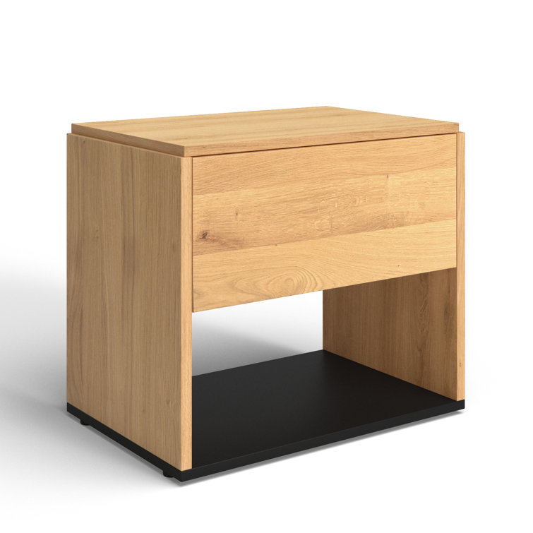 Calypso Solid Oak 1-Drawer Nightstand in Natural Finish