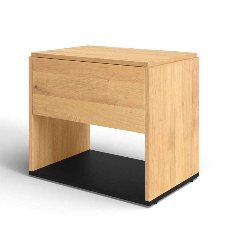 Calypso Solid Oak 1-Drawer Nightstand in Natural Finish