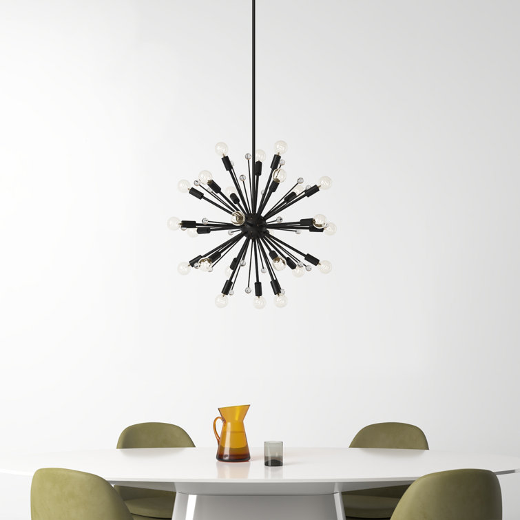 Galea 72'' Classic Bronze Sputnik Style Chandelier with Glass Baubles