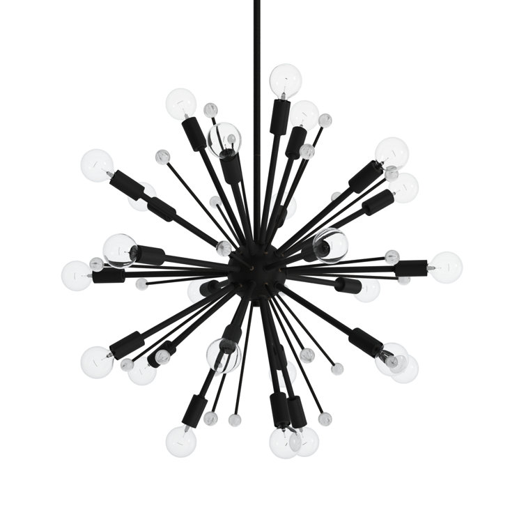 Galea 72'' Classic Bronze Sputnik Style Chandelier with Glass Baubles