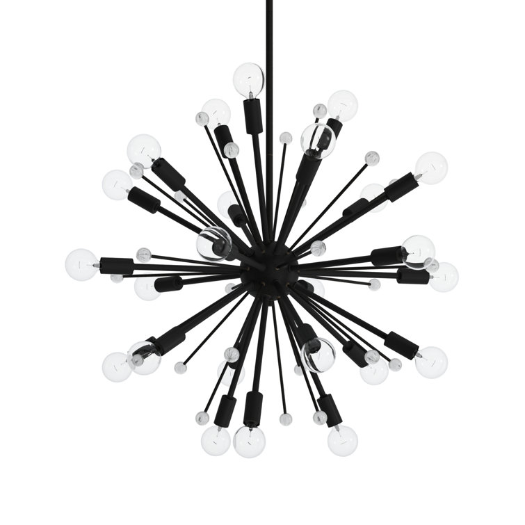 Galea 72'' Classic Bronze Sputnik Style Chandelier with Glass Baubles