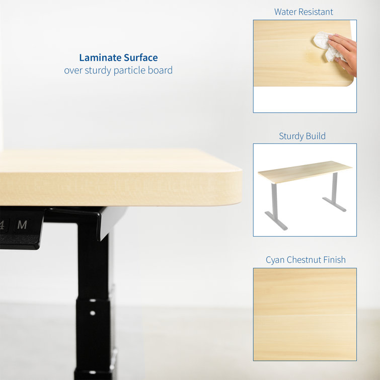 Cyan Chestnut Solid Particle Board 59" Universal Desk Top