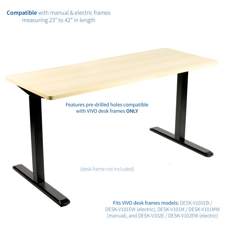 Cyan Chestnut Solid Particle Board 59" Universal Desk Top