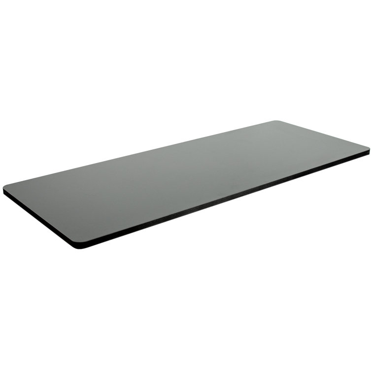 59-Inch Black Particle Board Sit-Stand Desk Top