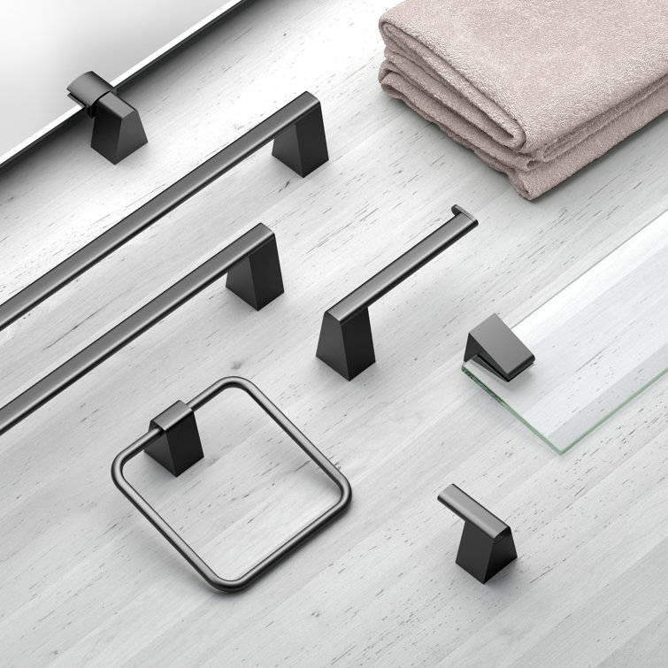 Matte Black Steel Wall Mounted Towel Ring
