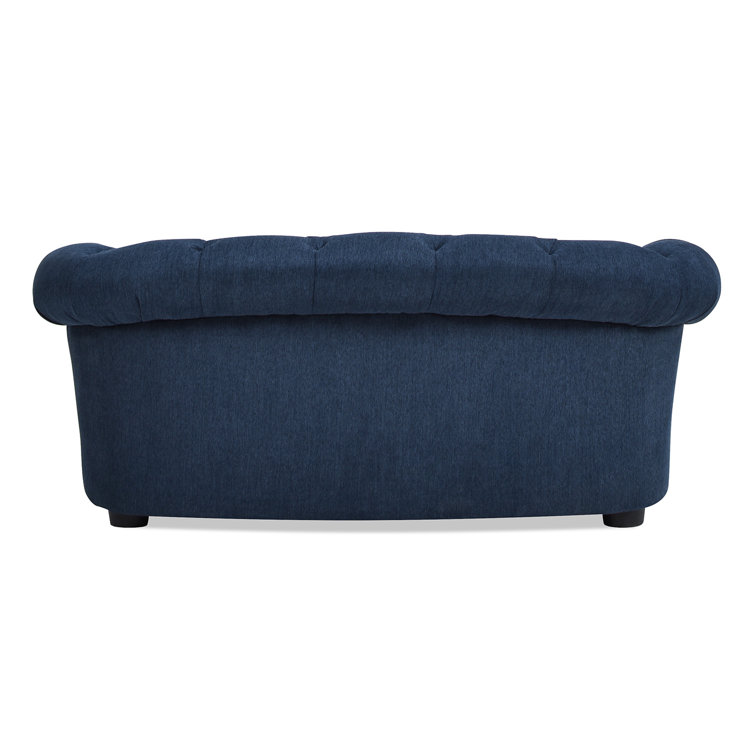 Navy Chesterfield Medium Pet Sofa Bed with Pinewood Frame