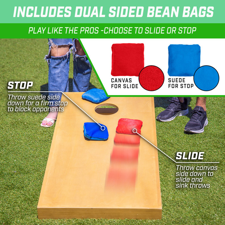Light Brown 4 ft x 2 ft Cornhole Boards with Bean Bags