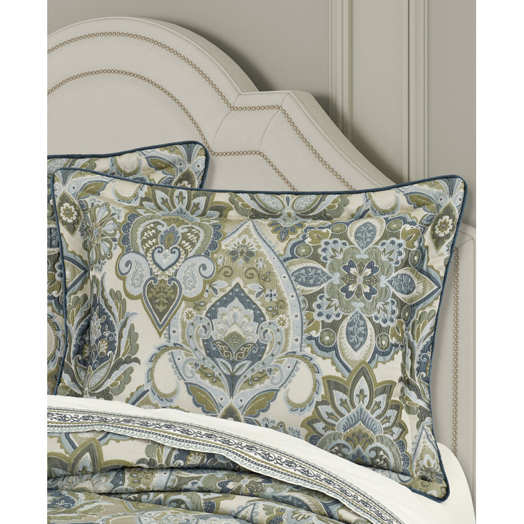 Queen Blue Velvet 4-Piece Comforter Set