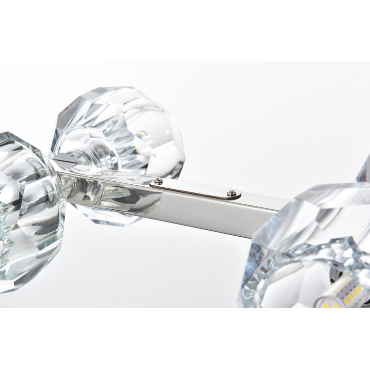 Eren 31-inch Chrome Pendant Light with Crystal Shades