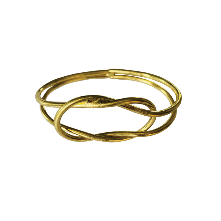 Gold Twisted Metal Napkin Rings Set of 4