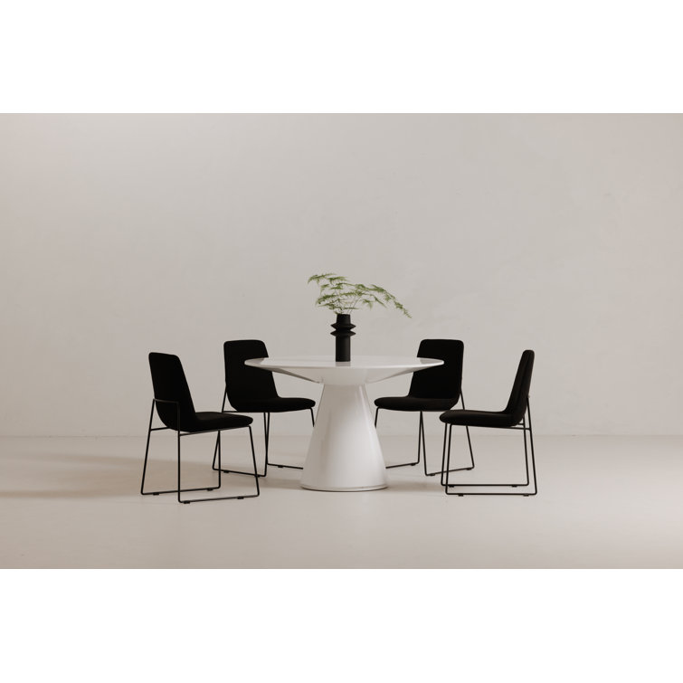 Otago Contemporary 47" Round White Reclaimed Wood Dining Table
