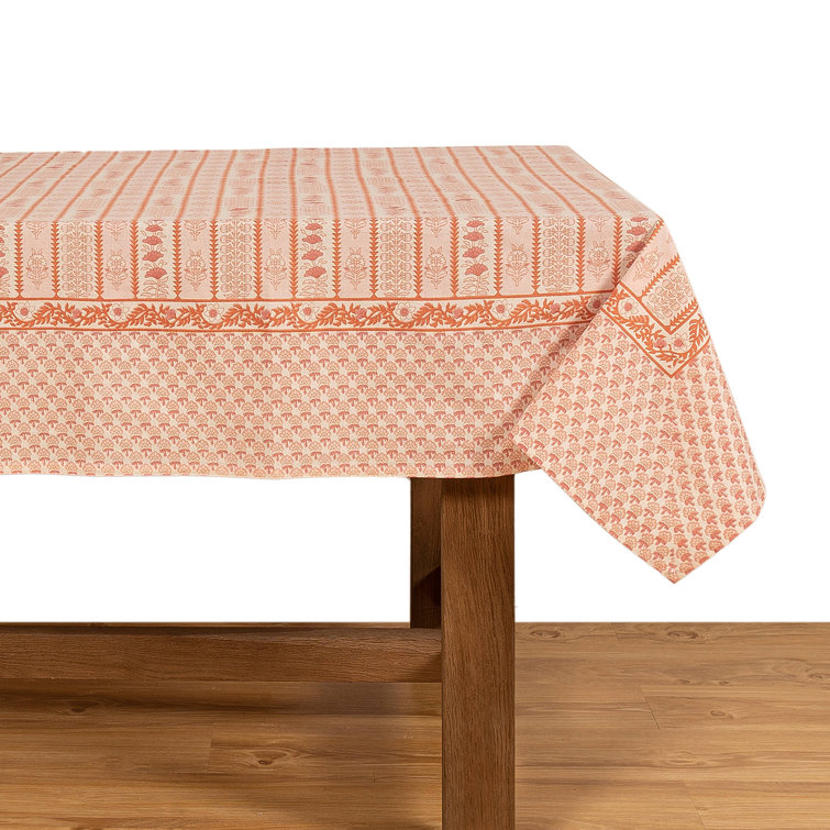 Provence Pistache Rectangular Cotton Tablecloth 71" x 106"