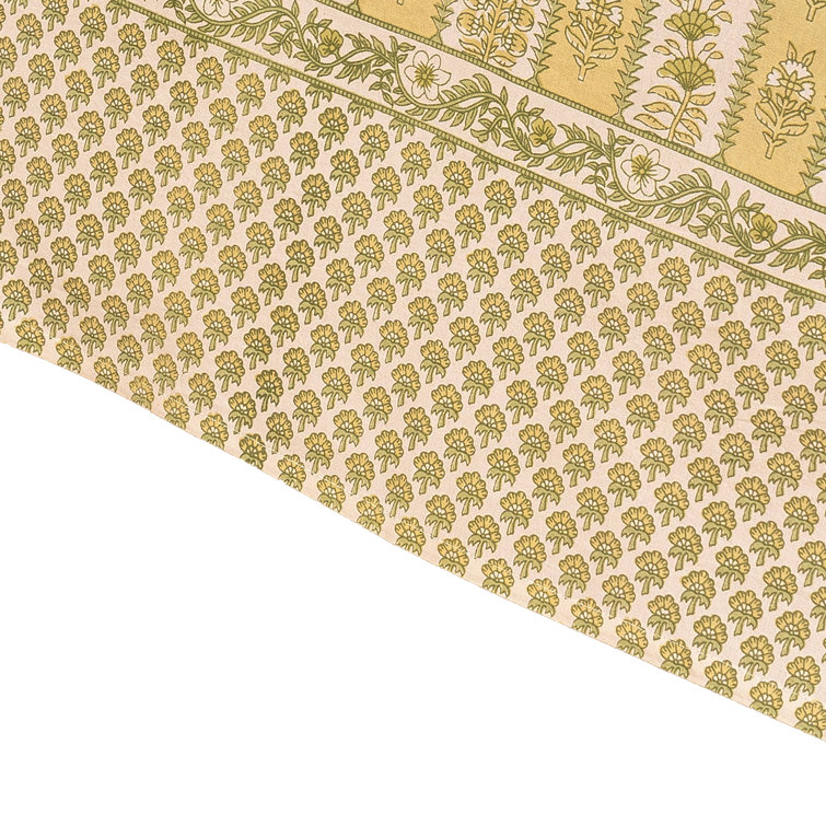 Provence Pistache Rectangular Cotton Tablecloth 71" x 106"
